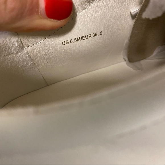 Via Spiga | Sybil Leather Cap Toe Sneakers Size 6.5 NEW Milk - Picture 6 of 11